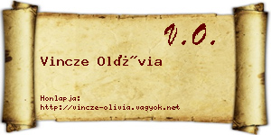 Vincze Olívia névjegykártya